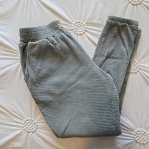 Bo+Tee Women's Green Ribbed Joggers-tracksuits